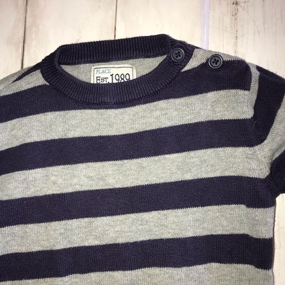 BABY GAP 18-24 mo 3 long sleeve top pink white stripe blue - Picture 8 of 12